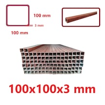 3mt Boyalı 100 X 100 X 3 Mm Kutu Profil Boru Metal 100x100x3 De