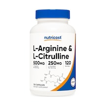 Nutricost L-arginine Arjinin L-citrulline Sitrulin Complex 750m