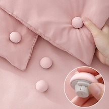 Gray-6pcs-6/8pcs Mantar Yorgan Tutucu Çarşaf Tutucu Kaymaz Nevresim Çarşaf Sabit Çalışma Önleyici Yorgan Güvenlik İğnesiz Toka