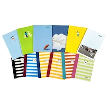 Mopak 120 Yp A5 Kareli Lise Defteri- 12 Adet Çeşitli Renk Ve Desen