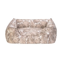 Hnrlıshp Pet Comfort Alpha Açık Kahverengi-beyaz Köpek Yatağı M 80x65cm