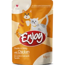 Enjoy Pouch Tavuklu Yaş Kedi Maması 85 Gr