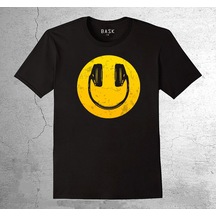 Smile Kulaklık Music Gülen Surat Tişört Çocuk T-shirt 001