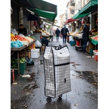 Tekerlekli Pazar Çantası, Ağır Yük Taşımaya Uygun Market