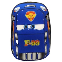 Kreş & Anaokulu Çocuk Sırt Okul Çantası 5d Kabartmalı Cars F99 Mavi