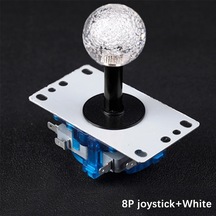 Beyaz Arcade Joystick Butik 4 8 Yollu Arcade Stick Sanwa Joystick Raspberry Pi Arcade İçin Mame Pandora Kutusu