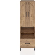 Hyperion Dolap 5 Raflı Tek Çekmeceli 2 Kapaklı 60x44x195 Çam-çam Atlas Çam