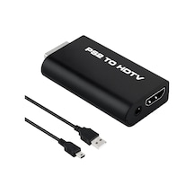 G300 Ps2'den Hdmi'a Çevirici Adaptör Hdtv 3,5 Mm Ses Çıkışlı Mini Usb'den Usb'ye Kablo İle Güç Alır Ps2 Slim Desteklemez