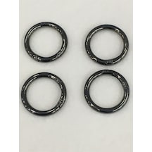 Karantuhafiye Çanta Halkası Yuvarlak Yaylı Klips 2,5 Cm 4 Lü Set Antrasit Antrasit
