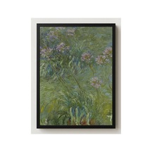 Monet Agapantlar Çerçevesiz Poster 30x42 Cm A3 Tablo Empresyonist Duvar Dekoru Mat Fotoğraf Kağıdı