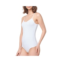 Kadın Beyaz Seher İp Askılı Çıtçıtlı Body 6'lı 001