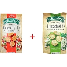 Maretti Brushette Chips Pizza + Sour Cream Onion Aromalı 2'li