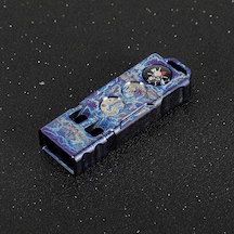 Jzcat Pusula Hayatta Kalma Düdüğü 2'si 1 Arada Çift Namlu Açık Vahşi Macera Tiz Yüksek Desibel Titanyum Alaşımlı Düdük-hayalet Renk