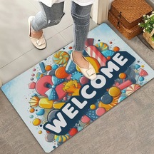 Valerine Life Şeker Festivali Welcome Kapı Önü Paspası 45x70cm