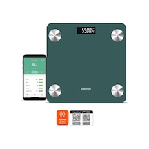 Polosmart Psc84 Pilli Bluetooth Vücut Analizli Yağ Kas Su Ölçer Hassas Akıllı Tartı Baskül Yeşil