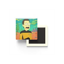 Data - 9x9 Cm Baskılı Kare Buzdolap Magneti