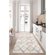 West Home Dijital Baskı Yıkanabilir Kaymaz Taban Leke Tutmaz Mutfak Halısı Salon Halısı Ve Yolluk Wh 464 White