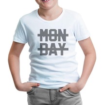 Mon Day Beyaz Çocuk Tshirt