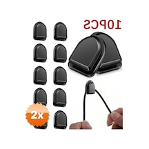 2 Paket Siyah Çok Amaçlı Yapışkanlı Kanca 10'lu