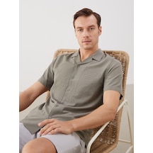 Lcwaıkıkı Classic Haki Regular Fit Modal Karışımlı Erkek Gömlek