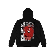 Tarzsokak You Can't Hide Siyah Oversize Unisex Kapüşonlu Sweatshirt Hoodie