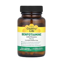 Country Life Benfotiamine With B1 Thiamin 150 Mg, 60 Vegan Capsules
