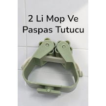 2 Adet Çok Amaçlı Paspas ,süpürge, Fırça Ve Mob Askısı Sap Tutucu Temizlik Fırçası Tutucu Çok Renkli