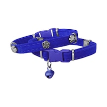 Kadife Kedi Boyun Tasması Yoncalı 20-32 Cm Mi