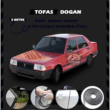 Tofaş Doğan Oto Araç Kapı Koruma Fitili 5 Metre Parlak Siyah Renk