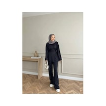 Unika Boutique Taşlı Yandan Bağlamalı Takım Lacivert