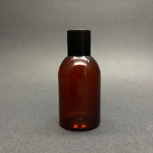 50 Cc Amber Pet Şişe - Siyah Kapaklı- 50ml Kahverengi Plastik Şi