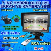 7 İnç Qled Ekran Ve Nesne Tanıma Sesli İkaz Buzzer 170'' Kamera