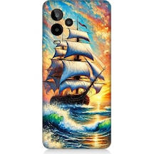 General Mobile Gm 24 Pro Uyumlu Fırtınada Yelkenli Gücü Desenli Silikon Kılıf Çok Renkli