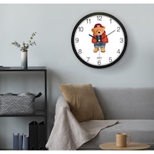 30 Cm Gerçek Cam Sessiz Mekanizma Duvar Saati 0240-beyaz-şekilli-48cm