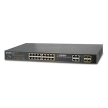 Planet Pl-wgsw-20160hp 16 Port Gigabit Poe+ 4 Port Sfp 230w L2 Yönetilebilir Poe Switch