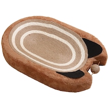 Homyl Kedi Tırmığı Yatak Büyük Sisal Scratcher Kahverengi