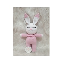 Amigurumi Organik Örgü Oyuncak Tombiş Tavşan Pembe