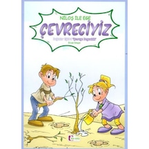 Niloş ile Ege - Çevreciyiz 35 x 50 Kuşe Kağıt -Renkli Hikaye