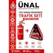 1 Kg Yangın Tüpü Trafik Seti Tüvtürk Uyumlu Tse Onaylı 2026-2030 Dolum Tarihli Araç İçin