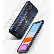Apple Uyumlu iPhone 11 Kilif Metal Standli Manyetikli Ultra Koruma Zirh 446105927