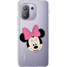 Xiaomi Mi 11 Pro Kamera Korumalı Kapak Minnie Mouse Tasarımlı Şeffaf Kılıf Şeffaf