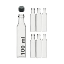 Maraska Şeffaf 100 Ml Sızdırmaz Kapaklı Boş Cam Şişe 6 Adet Sku: Smg8690010529077 Açık Gri