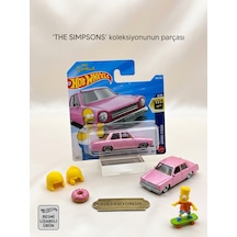 Hot Wheels Tekli Arabalar The Sımpsons Famıly Car/voıture Famılıale Kısa Kart Jjj68 Pembe