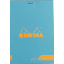 Rhodia Basic Çizgili Bloknot Turquoise Kapak 90g 70 Yaprak A4