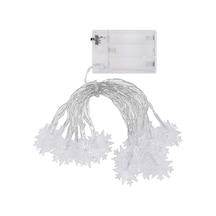 Yifomall 3 Metre 20 Led Yıldız Şekilli Noel Aydınlatma Işıkları, Aa Pil İle Çalışan Sıcak Beyaz Dekoratif Işık Zinciri Çok Renkli