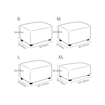 Siyah 4 Boyutları Kadife Dayanıklı Özelleştirilmiş Streç Ayak Dayama Osmanlı Kapak Katlanır Depolamalı Tabure Mobilya Koruyucu Dikdörtgen Slipcover S