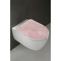 Klozet Kapak Örtüsü Ultrasoft Düz Pembe Krem