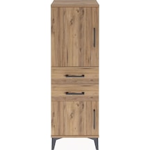 Arges Dolap 2 Raflı 2 Çekmeceli 2 Kapaklı 44x30x134 Çam-çam Çam