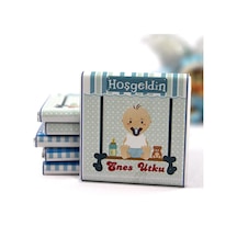 Dark Brown Hoşgeldin Bebek Çikolatası İsim Yazılabilen Hediye Çikolata EBK3 72 Adet