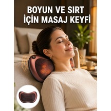 Isıtma Özellikli Derin Yoğurma Masaj Yastığı Priz &amp Çakmak Girişli Yeni Nesil